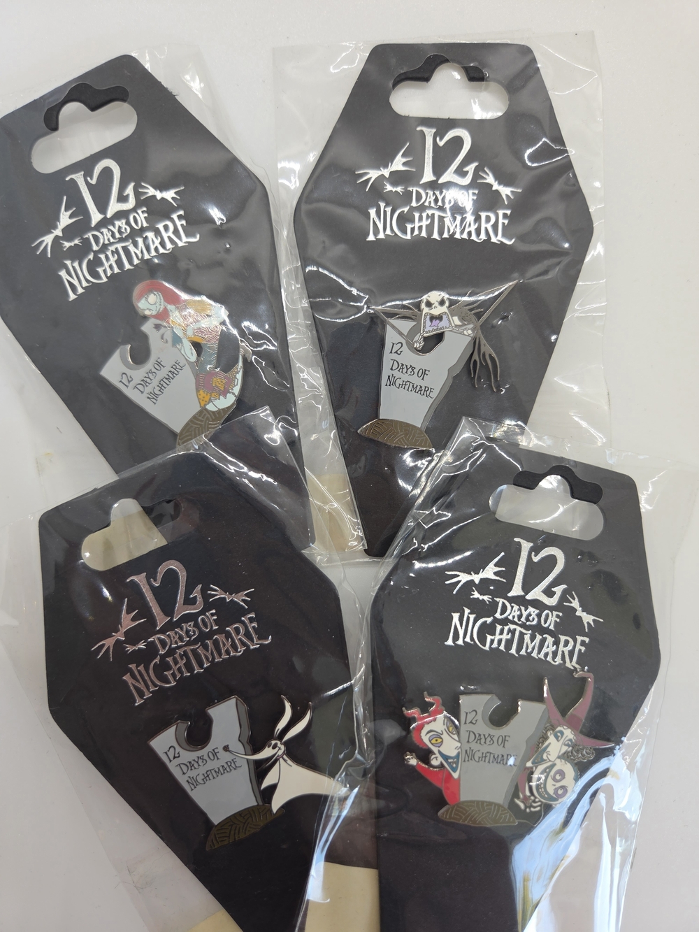 Disney 12 Days of Nightmare Pins, Set Of 4 - Limited Edition 500 Coffin Cards